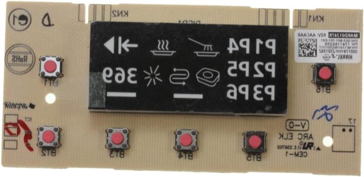 Vaatwasser Displaykaart - Elektronische Module - Vaatwasser Reparatie - Touch-bediening - Standaard - Zwart