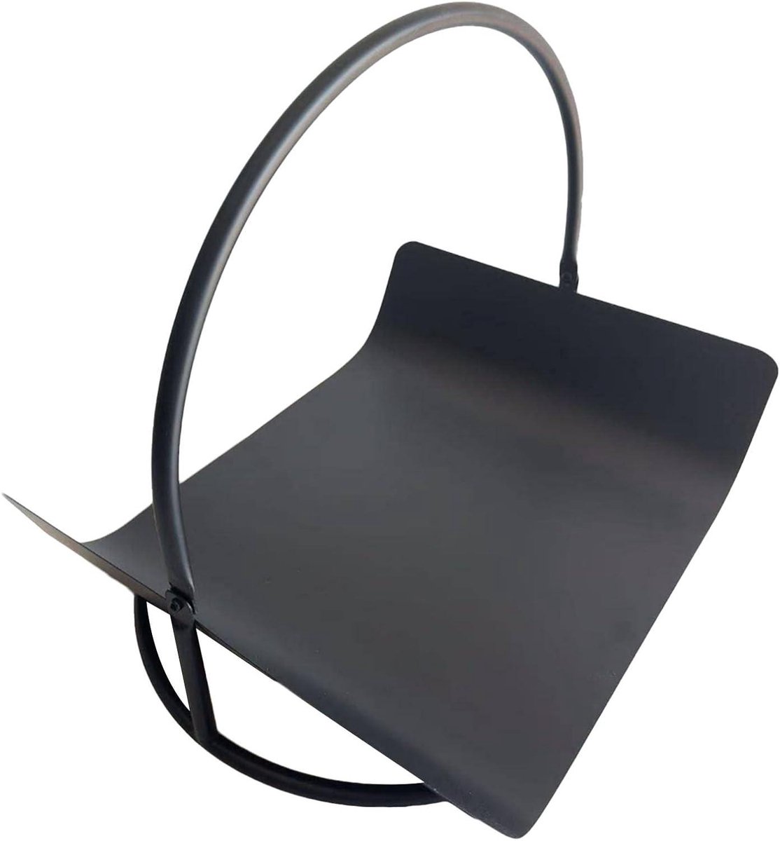 Brandhoutrek - Houthouder Opslag - Haardhout Opslag - Stabiele Metalen Basis - 42x45cm - Zwart