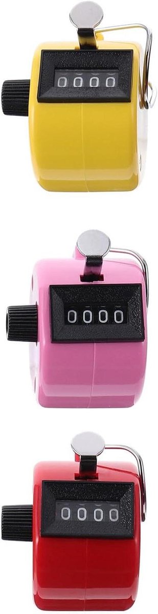 Mechanische Teller - Clicker Teller - Sport Statistieken - Compact Ontwerp - 3 Stuks - Diverse Kleuren