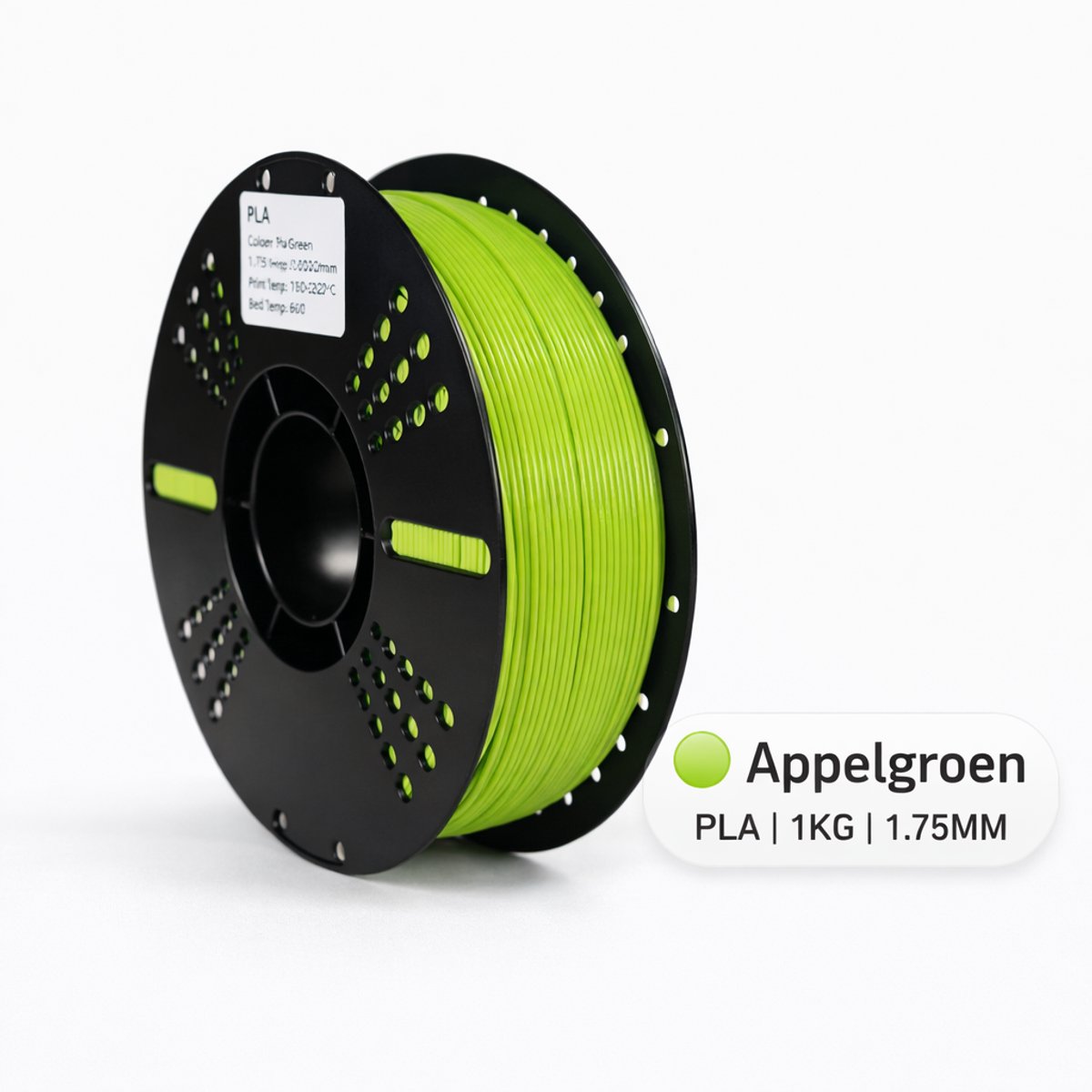 Koppelprint – PLA+ Filament – Appel Groen – 1.75mm – 1KG