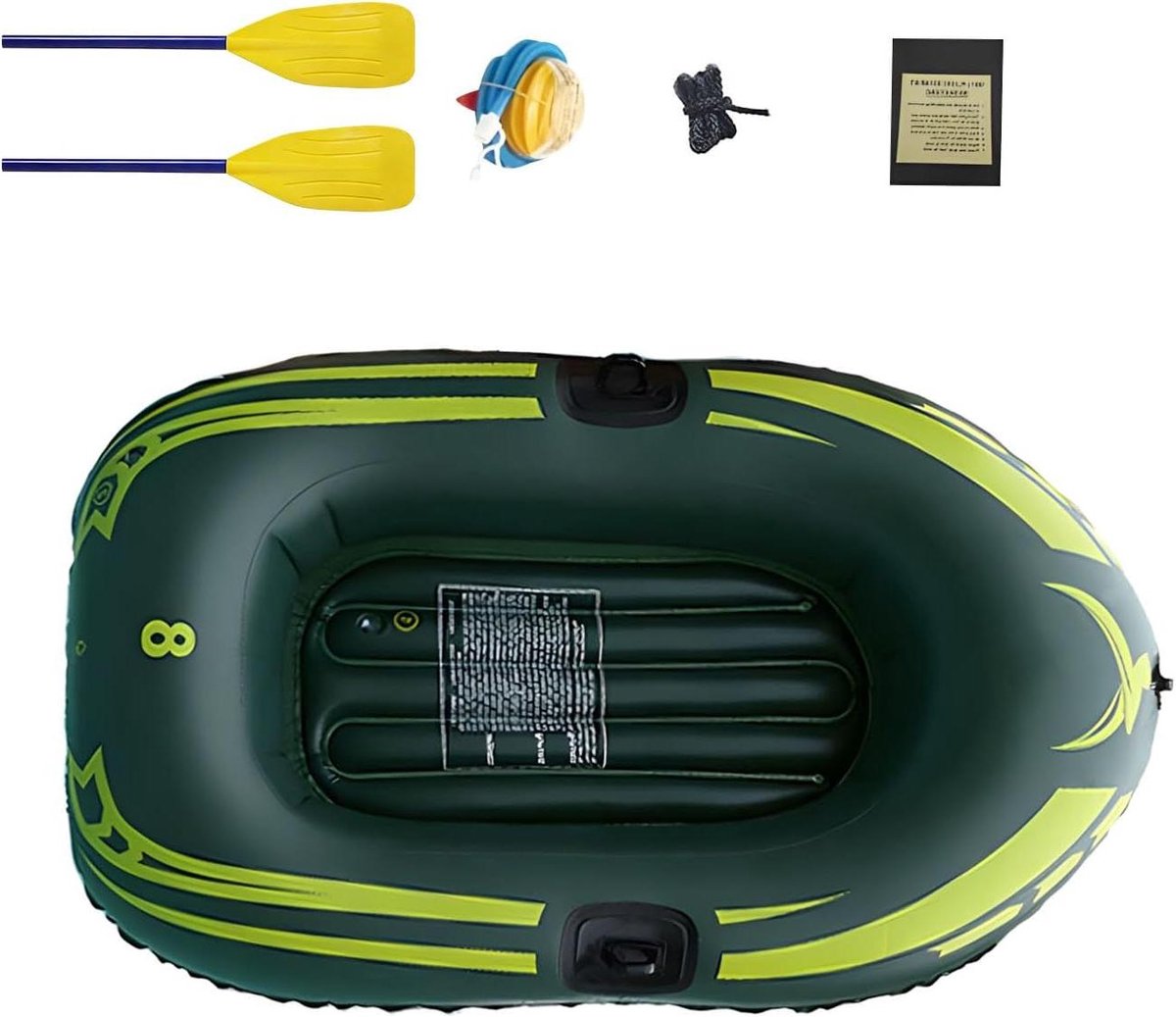 Opblaasbare Kano - Kinderboot - Waterpret - Dubbele Luchtkamer - 120 cm - Groen