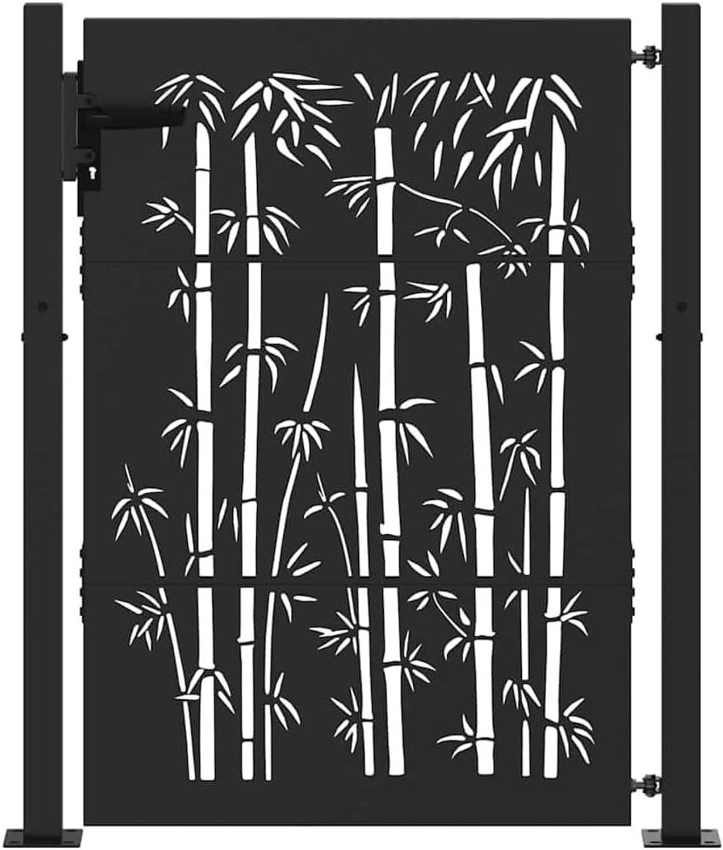 Metalen Tuinpoort - Buitenhek Smeedijzer - Tuin Toegang - Lasergesneden Design - 110x130 cm - Zwart