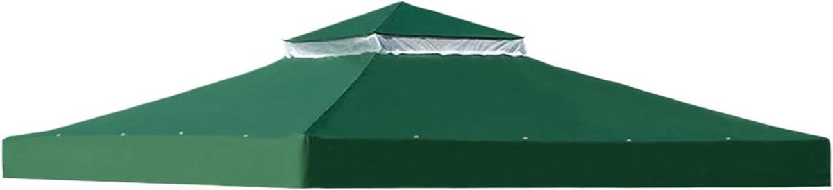 Paviljoen Vervangend Zeil - Buiten Afdekking - Terras Beschermen - Dubbel Laags Dak - 3 x 3 Meter - Groen