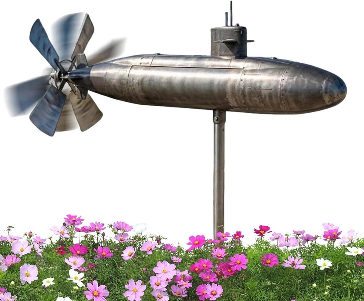 Windspinner Buiten - Tuindecoratie Molen - Tuin Verfraaien - Dynamisch Roterend - 32x14 cm - Metaal