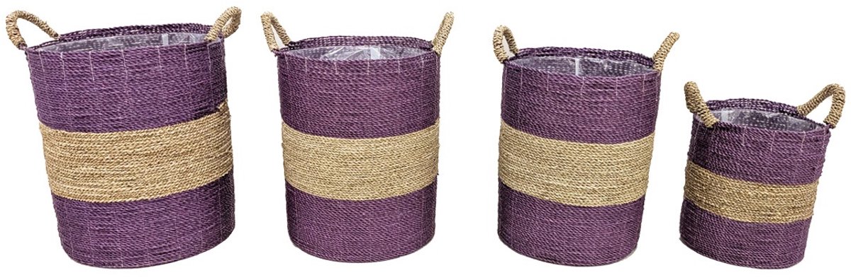 Mand Nila aubergine set van 4