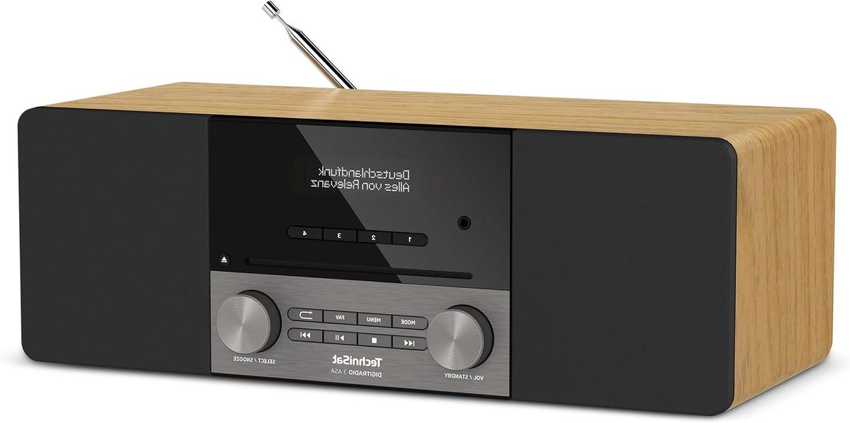 Stereo DAB+ Radio - Compact Muziek Systeem - Noodinformatie Ontvangen - Automatische Veiligheidsmelding - 38 x 13 x 16.8 cm