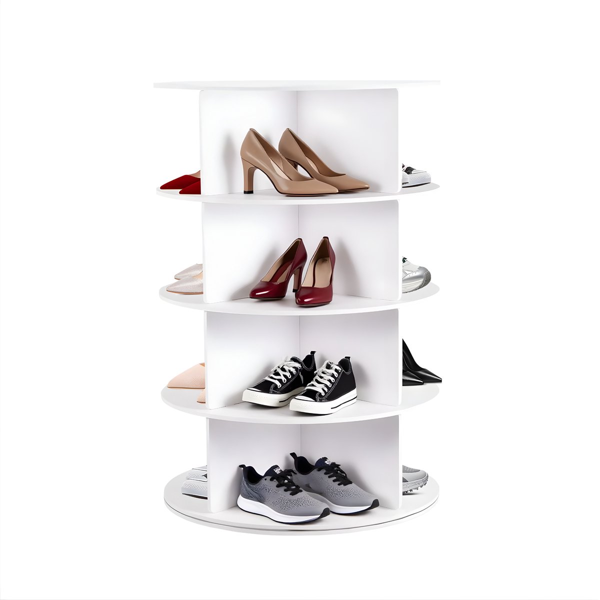 Roterend Schoenenrek 4-Laags - 360° Schoenorganizer voor Kast & Hal