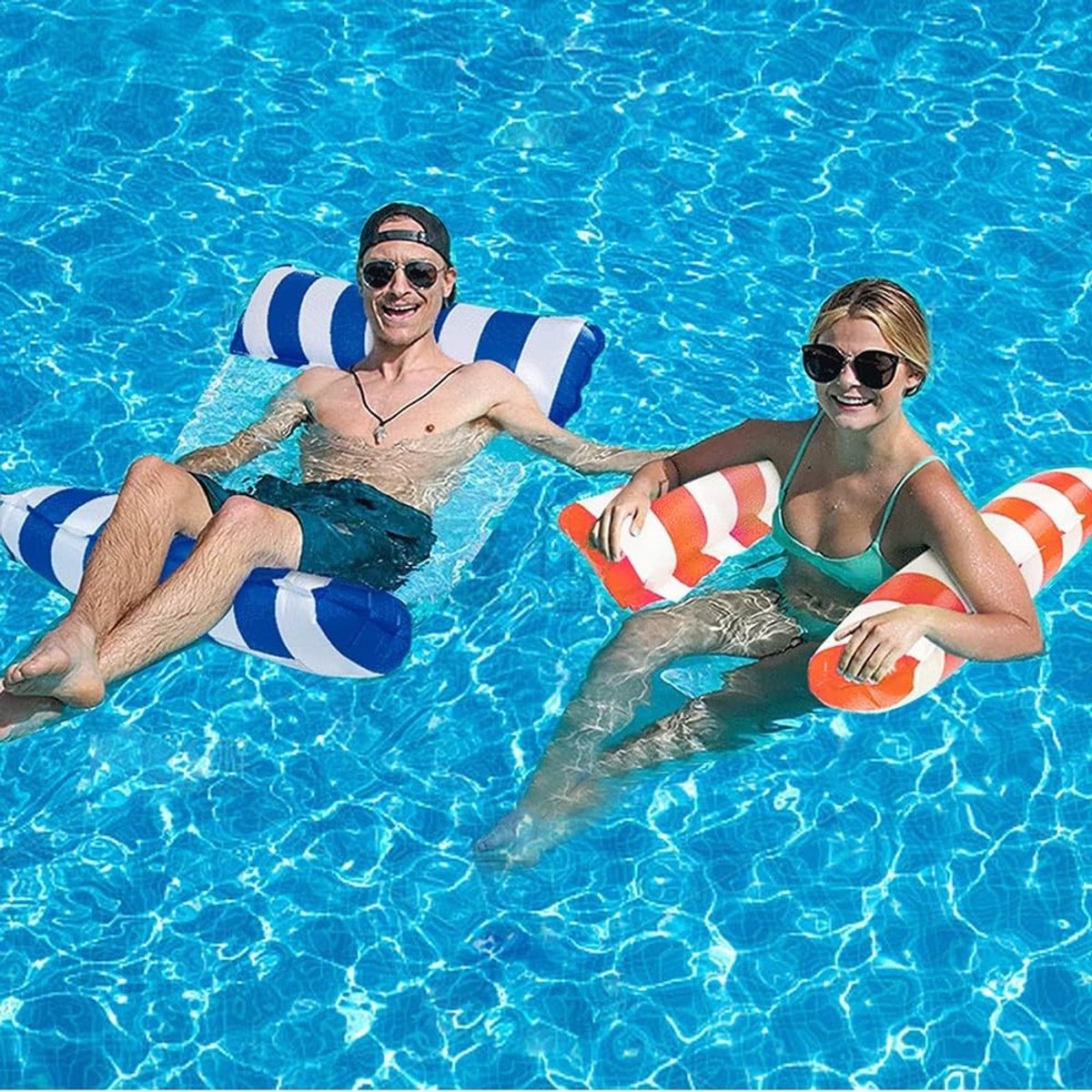 Allecto - 4-in-1 Opblaasbare Hammock voor Zwembad - Comfortabele Zwemmat en Lounger