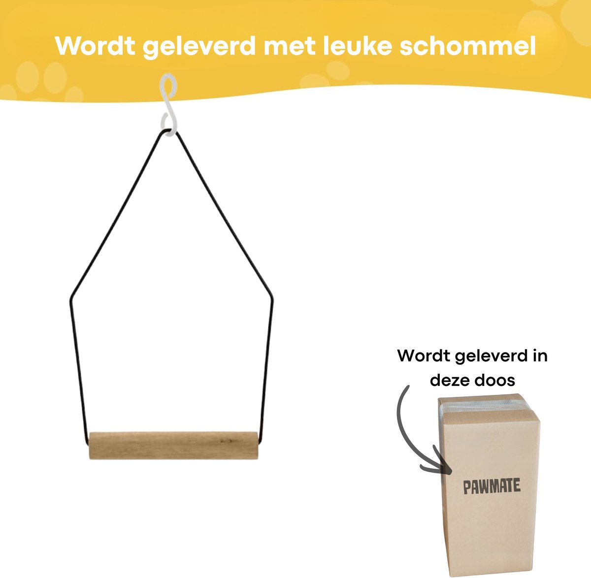 Pawmate Vogelkooi Zwart - Vogelkooi voor Binnen Inclusief Speelgoed - Compacte Voliere - Open Dak - 89x44x35 cm - Tafelmodel zonder Onderstel thumbnail 5
