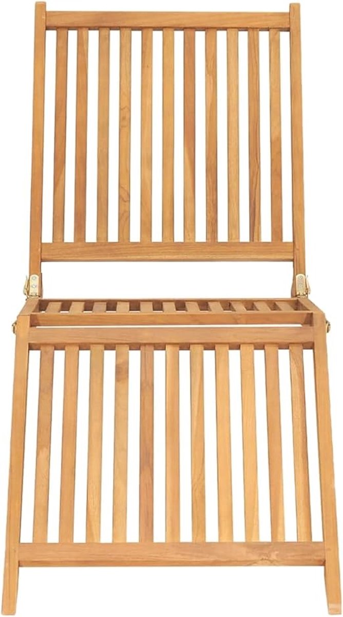 Premium Massief Teakhouten Ligstoel - Ergonomisch & Opvouwbaar - Luxe Tuinstoel voor Terras en Balkon - 175 x 50 x 55 cm