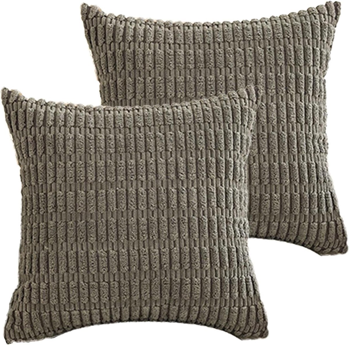 Sierkussenhoezen Set - Kussenslopen - Woonkamer Decoratie - Zachte Corduroy Stof - 50x60cm