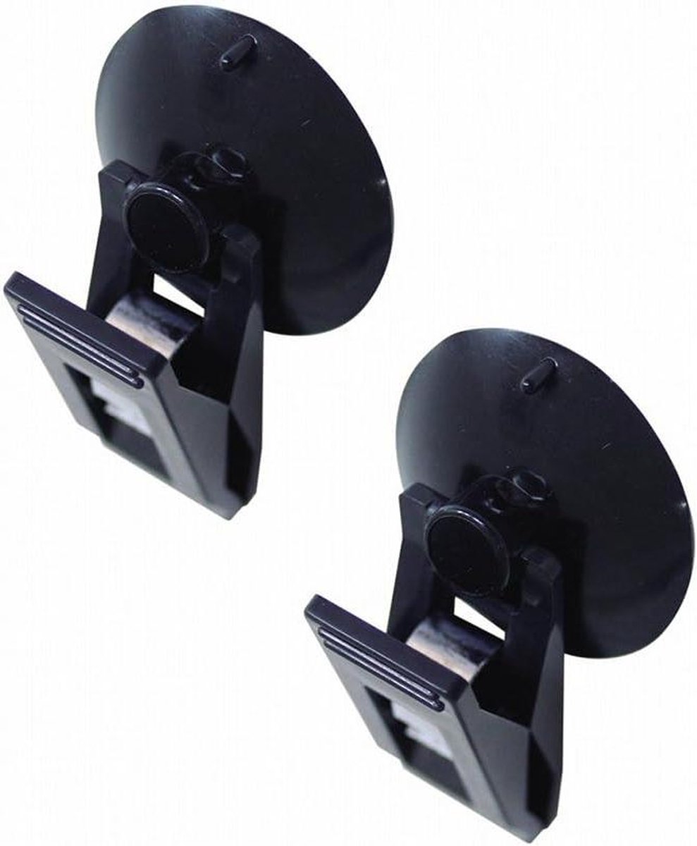 Auto Zuignap Clips - Gordijn Houder - Auto Interieur - Dubbele Hechting - 3.5 x 3 cm - Zwart