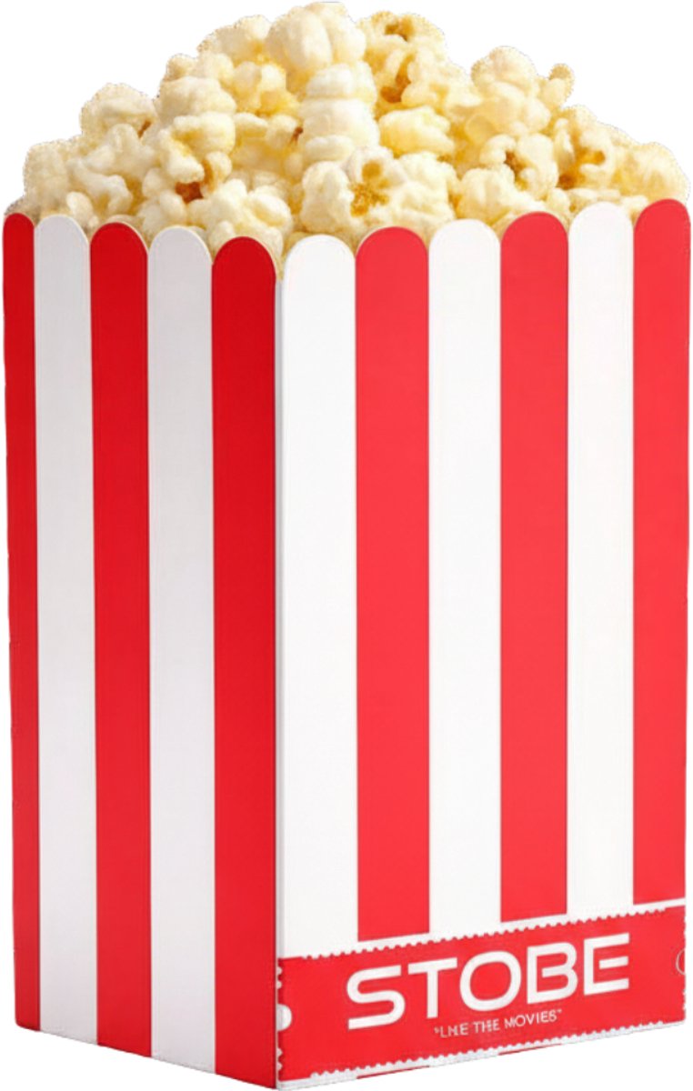 STOBE - Popcorn bakjes - Stevige popcorn uitdeel zakjes - filmavond - thuisbioscoop - kinderfeest - Popcorn maker- popcorn bakjes91*46*153mm