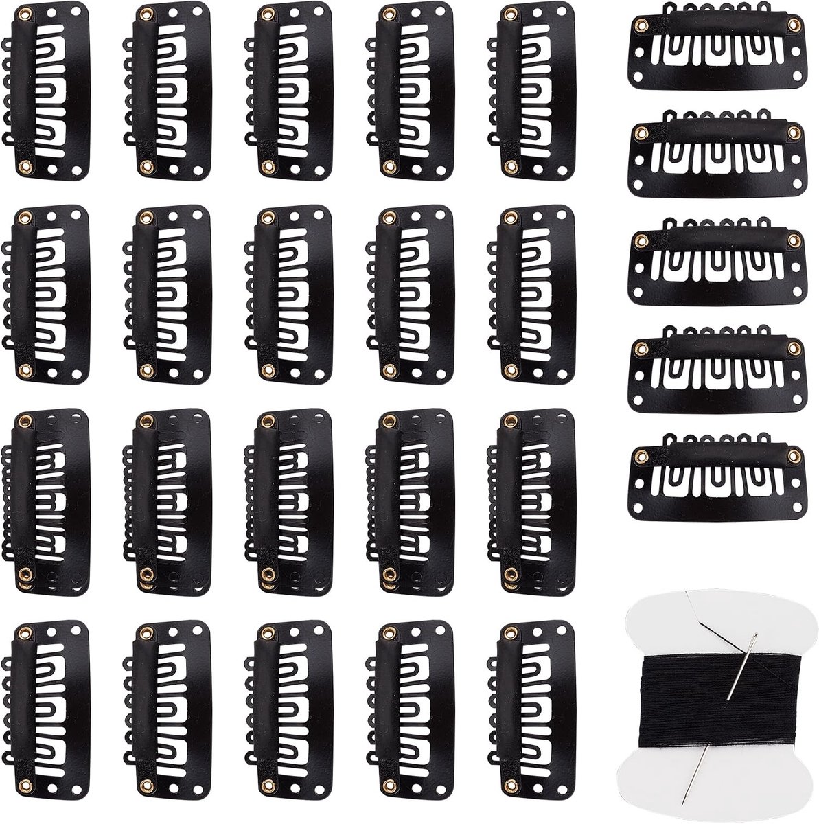 NICENEEDED 25 Stuks 32 mm Clip-In Haarclips voor Wimpers en Wigs