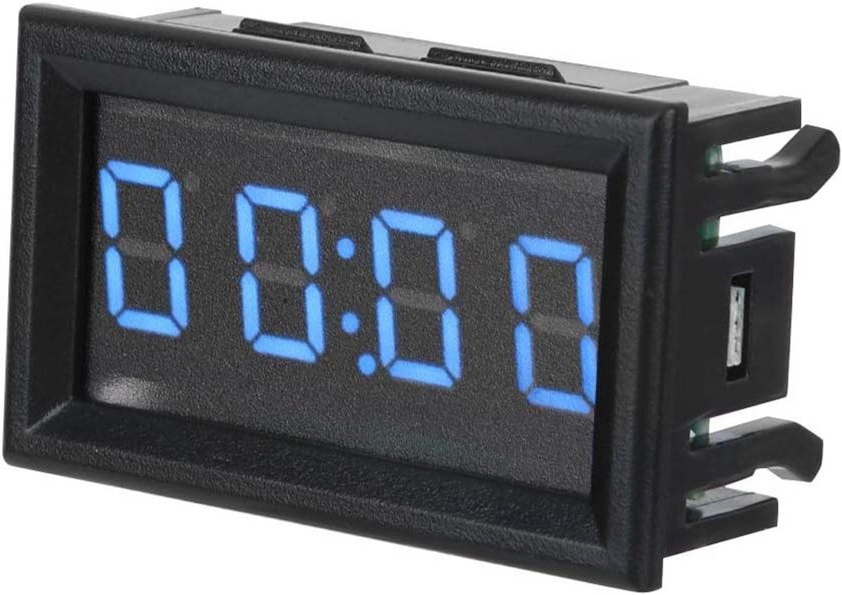 Auto Klok - Digitale Klok - Voertuig Decoratie - LED Display - 4.5-30V - Blauw