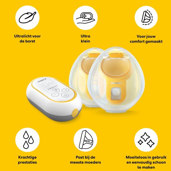 Medela Freestyle Mini Mains Libres - Tire-lait Électrique Double - Portable - Coupelles Mains Libres - Batterie Rechargeable