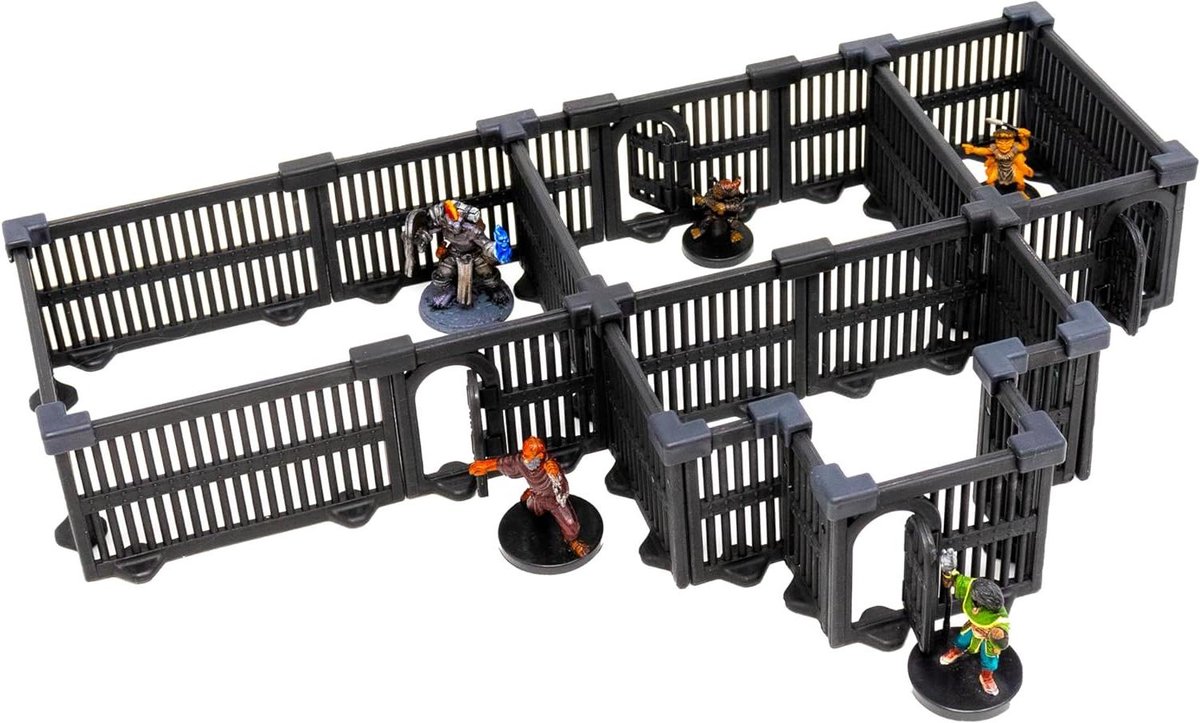 Jail Cells Kit: Tafelblad & RPG Terrain Game Set voor Dungeons & Dragons, Pathfinder, Kastelen & Kruistochten, 13th Age, Runequest, Asunder, Zombicide, Imperial Assault en meer! (60+ stuks 523cm2)
