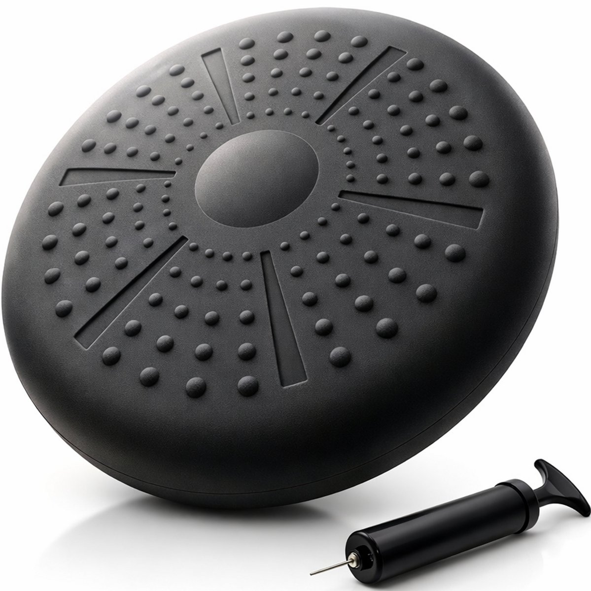 Fit Evolve Wiebelkussen – Balanskussen met Pomp – Zitkussen Ergonomisch – Zwangerschapsbal Voor Houding, Core Training & Revalidatie – Anti Slip – Fitness & Bureau - Ø 34cm