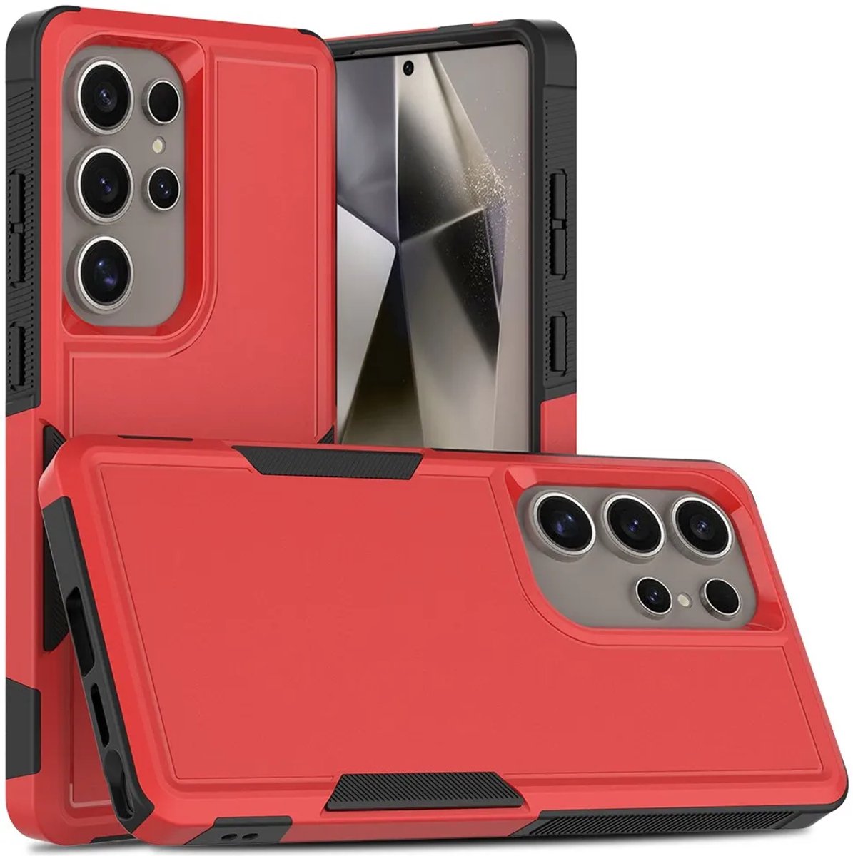 Hoesje geschikt voor Samsung Galaxy S25 Ultra - Phonesta ImpactShield Back Cover - Rood
