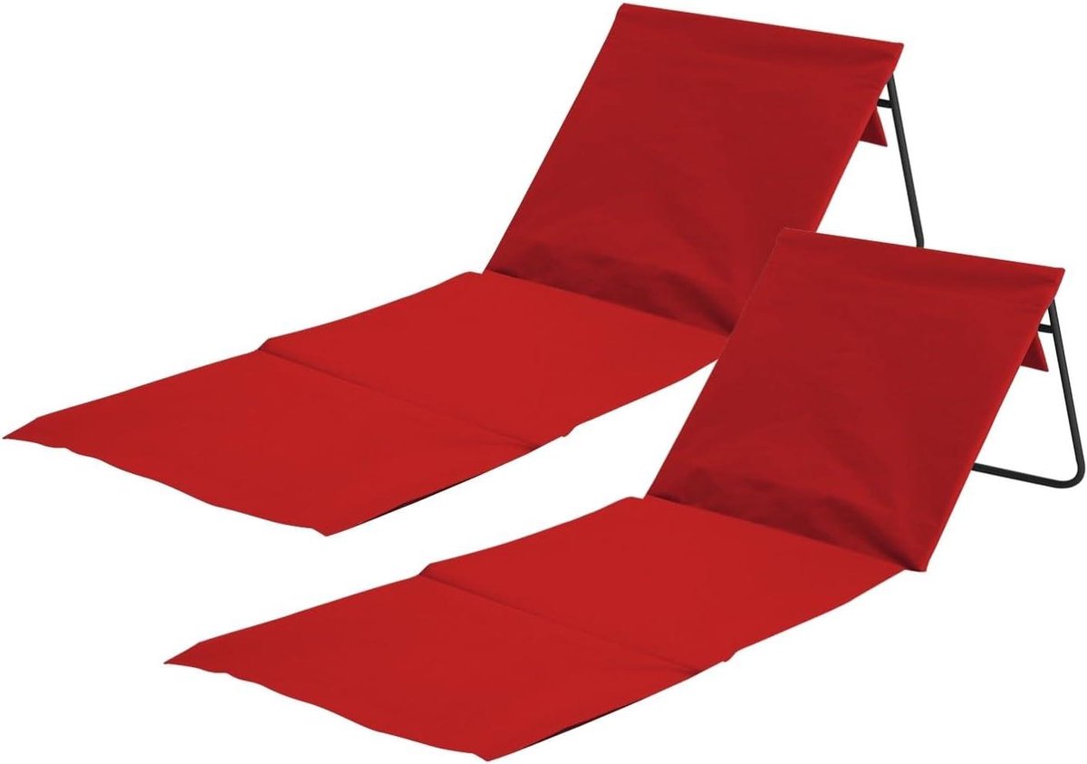 Opvouwbare Strandmat - Strandstoel Mat - Ontspannen Buiten - Gevoerde Rugleuning - 149.5 x