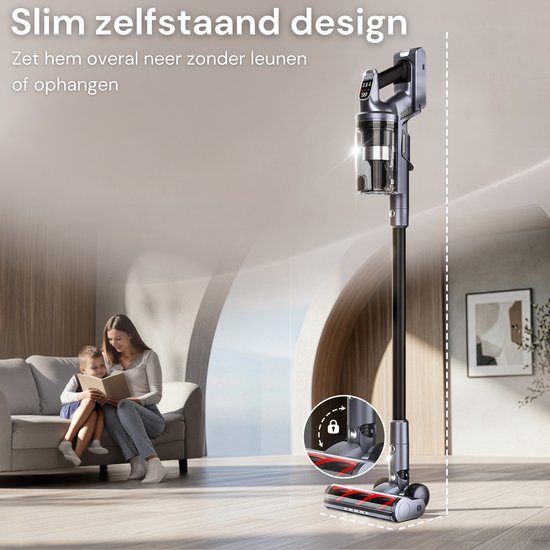 Vesora® 3-en-1 Steelstofzuiger V1 Sans fil sans sac - Aspirateur sans fil - Aspirateur à miettes sans cordon - Aspirateur - Aspirateur à main - Aspirateur sans fil avec filtre Hepa - Aspirateur pour animaux de compagnie - Aspirateur sans sac