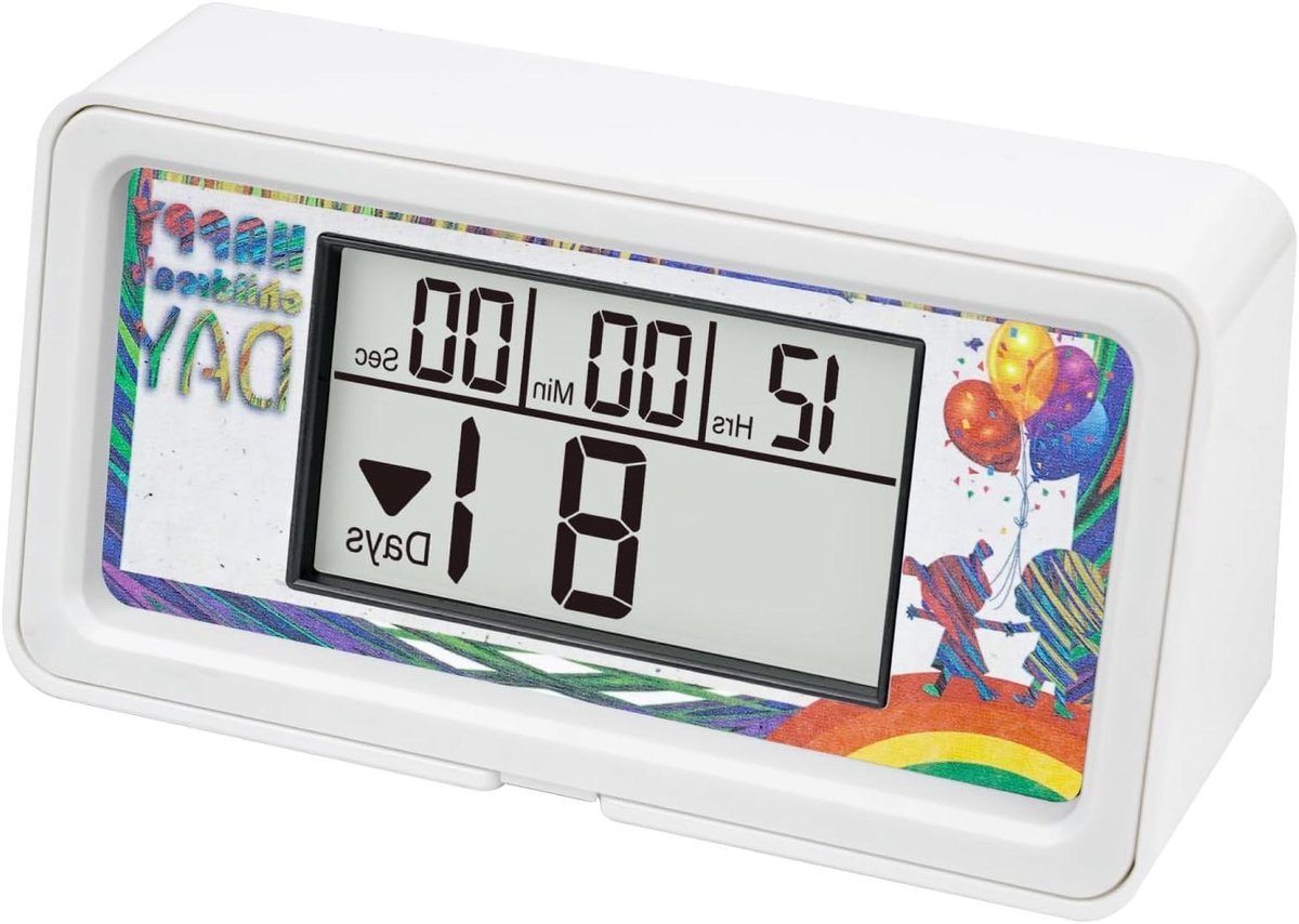 Dagen Timer - Countdown Klok - Evenementen Bijhouden - Vervangbare Fronten - 9999 Dagen - Wit