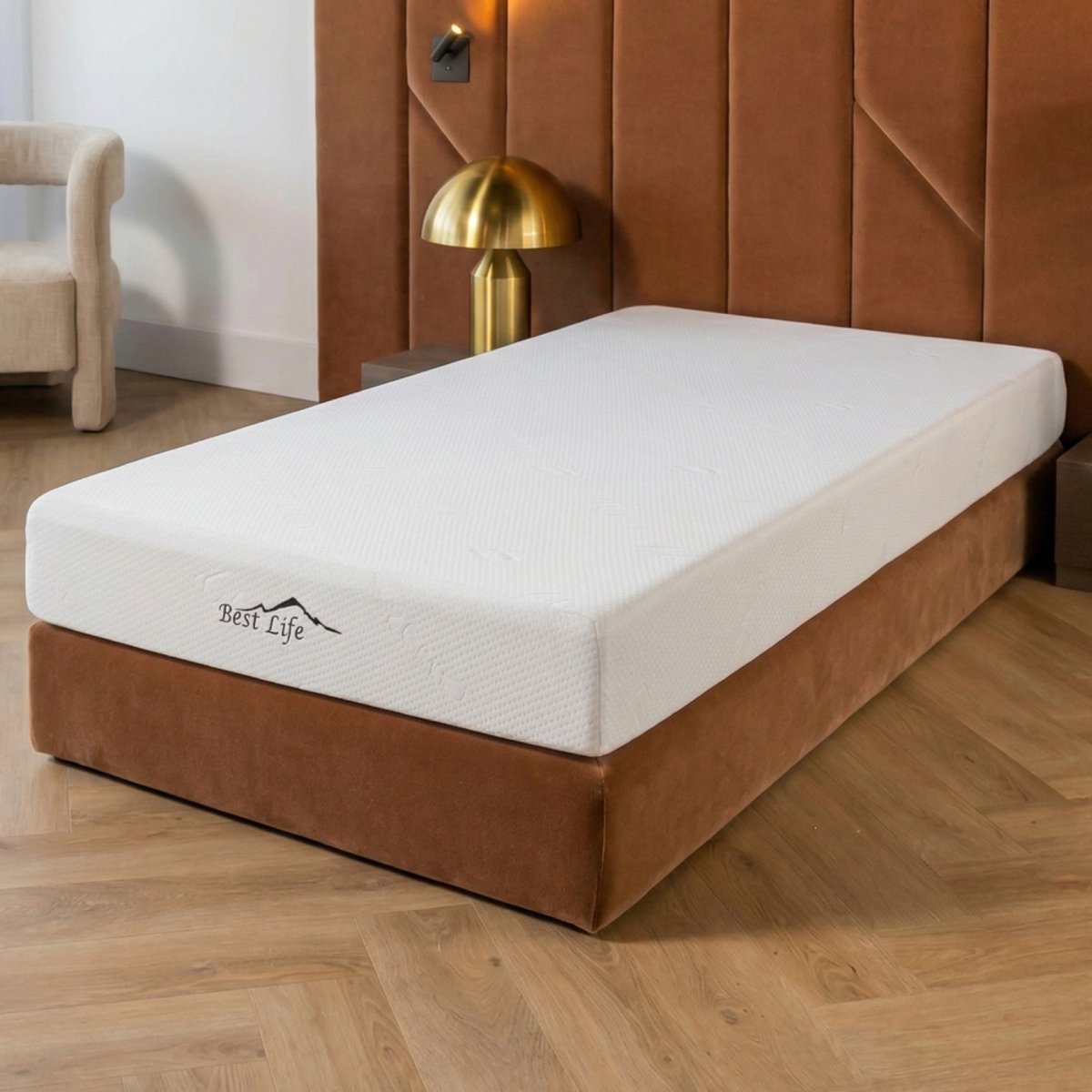 Best Life Matras 90 x 200 cm - 1 Persoons Matras 90x200 - Koudschuim Matras - Eenpersoons - 17 CM