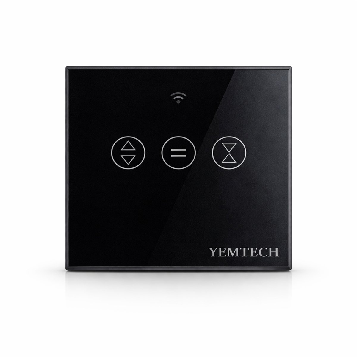 Yemtech Slimme Gordijnschakelaar Jaloezieschakelaar WiFi – Rolluikschakelaar – Wandschakelaar - Dakraamschakelaar - 600 Watt - Touch Inbouw – Tuya Smart Life – Alexa Google – 230V 600W – Zwart Glas
