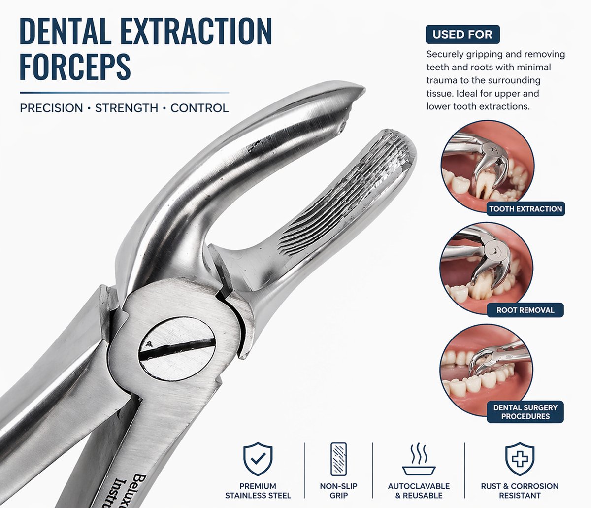 Belux Surgical Extractietang – RVS Tandextractietang | Professioneel Dental Instrument
