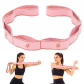 Weerstandsband voor dames - 90*4 cm - Elastische fitnessband - Elastische weerstandsband voor oefeningen niveau 8 - Sportband voor yoga en pilates - Elastische weerstandsband voor bodybuilding - Yoga-stretching - Weerstandsband - Elastische band