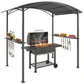 Solayne BBQ Overkapping - Tuin accessoires - Camping bbq - BBQ Paviljoen - Grillpaviljoen - 245x152x192 cm - Donkergrijs
