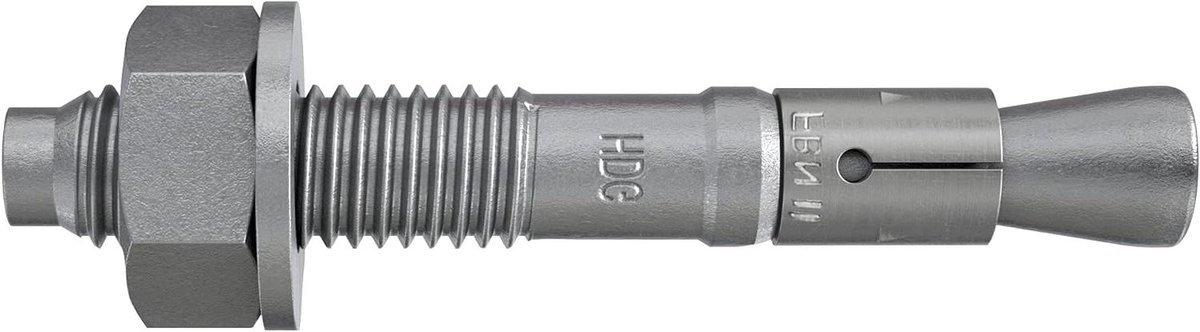 Boutanker Set - Metaal Ankers - Beton Bevestigen - Standaard Ankerdiepte - M10x196mm - Verzinkt