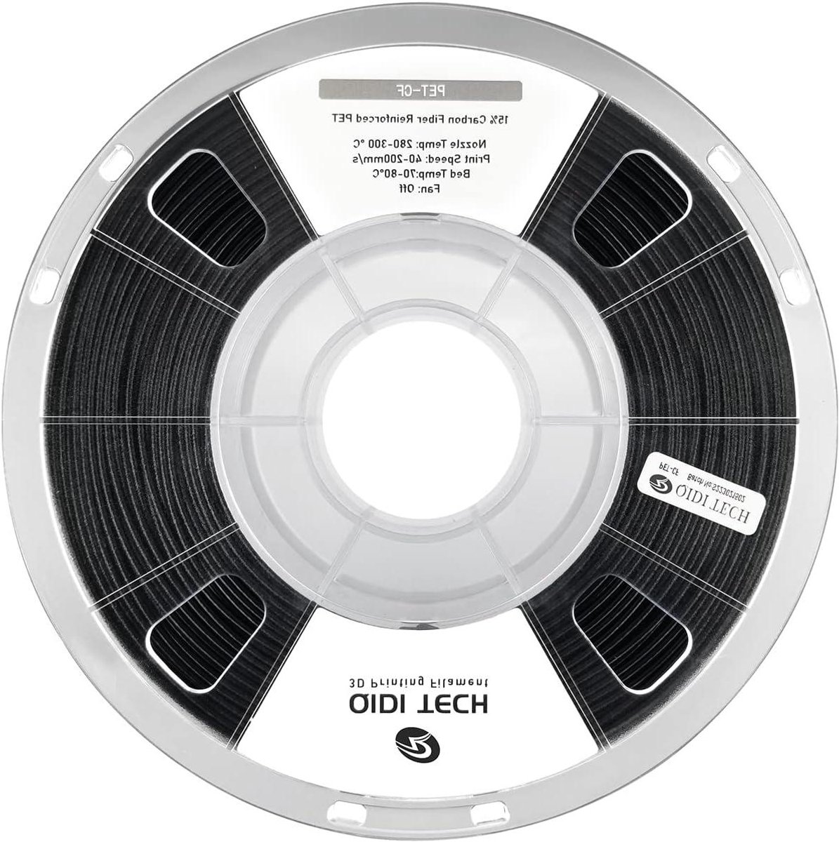 3D Printer Filament - Koolstofvezel PET - Robuuste Prints - Hoge Stijfheid - 1.75mm 1kg - Zwart