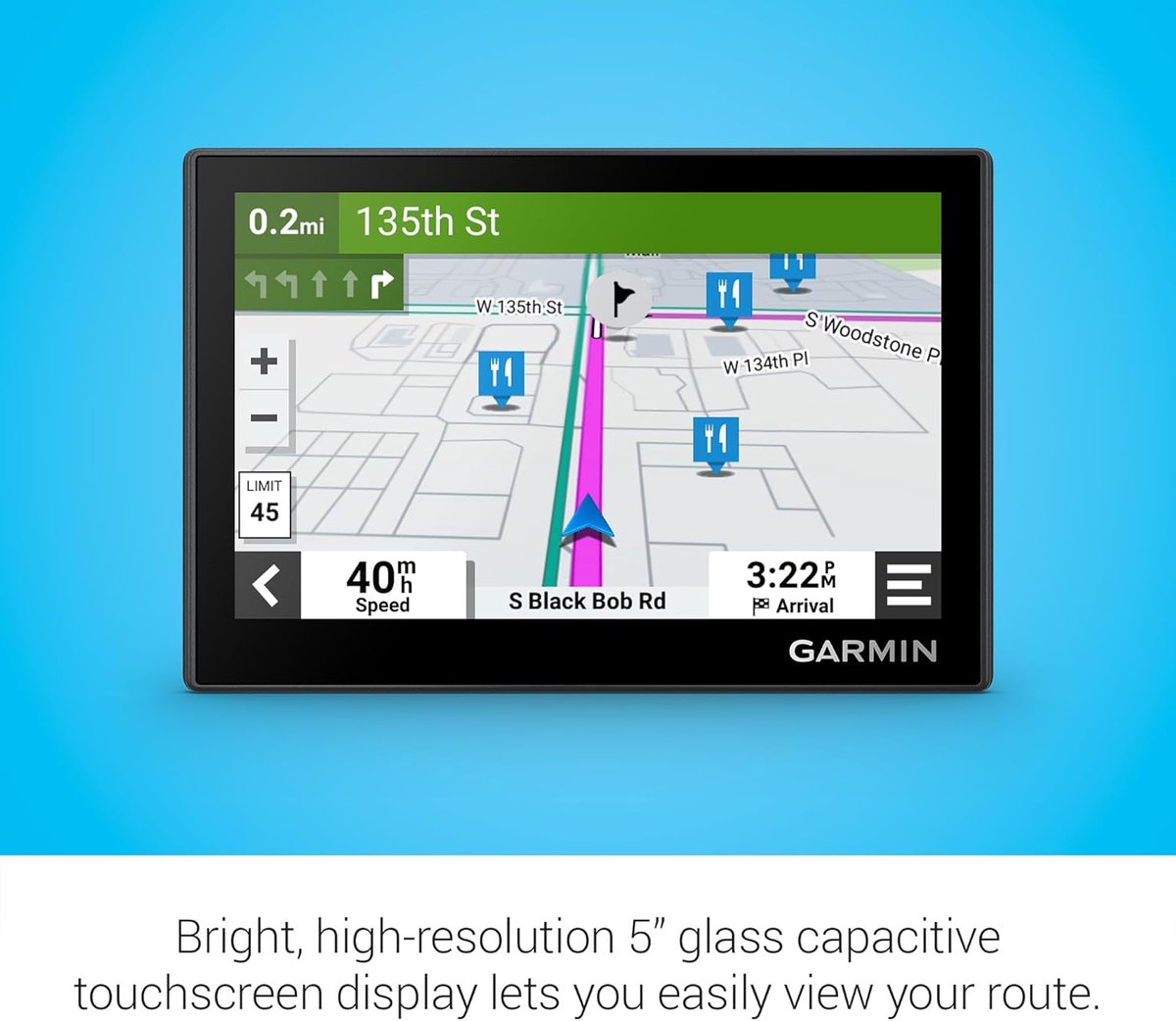 Garmin Drive 53 (USB-C), GPS Navigatie, 5" Display, EU Kaarten, Driver Alerts, TripAdvisor functie, Milieuzone assistentie, Live verkeer & Weer via de Garmin Drive app, USB-C thumbnail 5