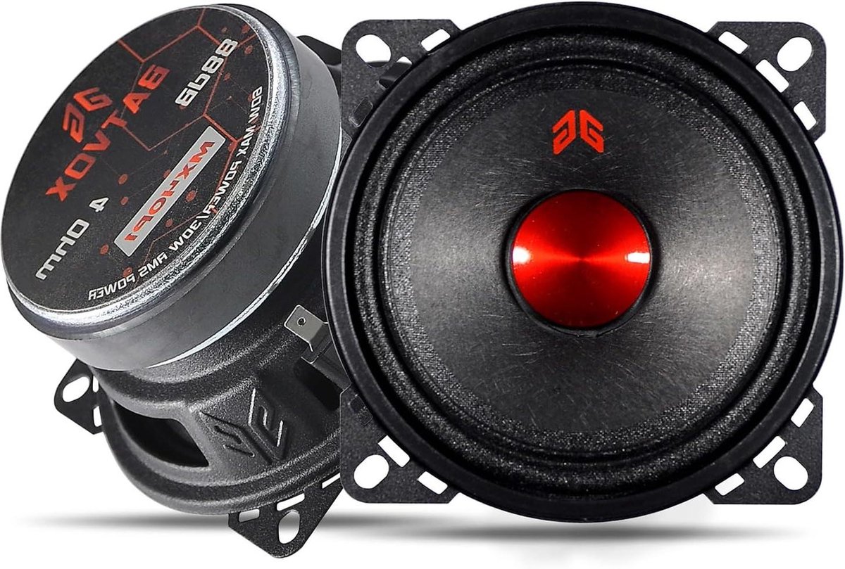 Middenluidsprekers Auto - Deurluidsprekers Speaker - Auto Geluidssysteem - 120 Watt Piekvermogen - 4 Inch Diameter - Zwart