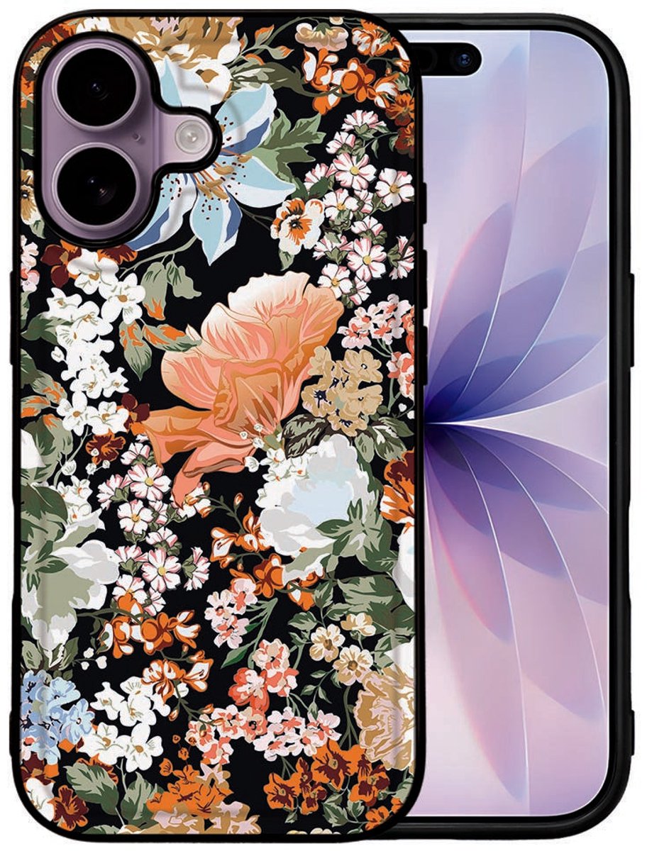 Beschermhoes iPhone 17 Dark Bloemen