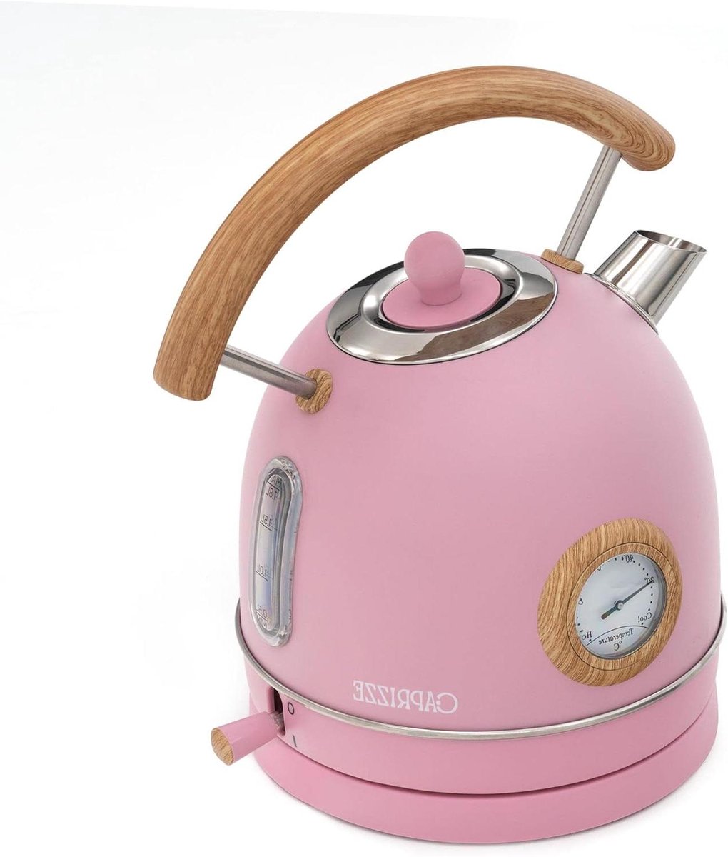 Elektrische Waterkoker - Snelle Kettle - Thee Zetten - Geïntegreerde Thermometer - 18 Liter - Mat Roze