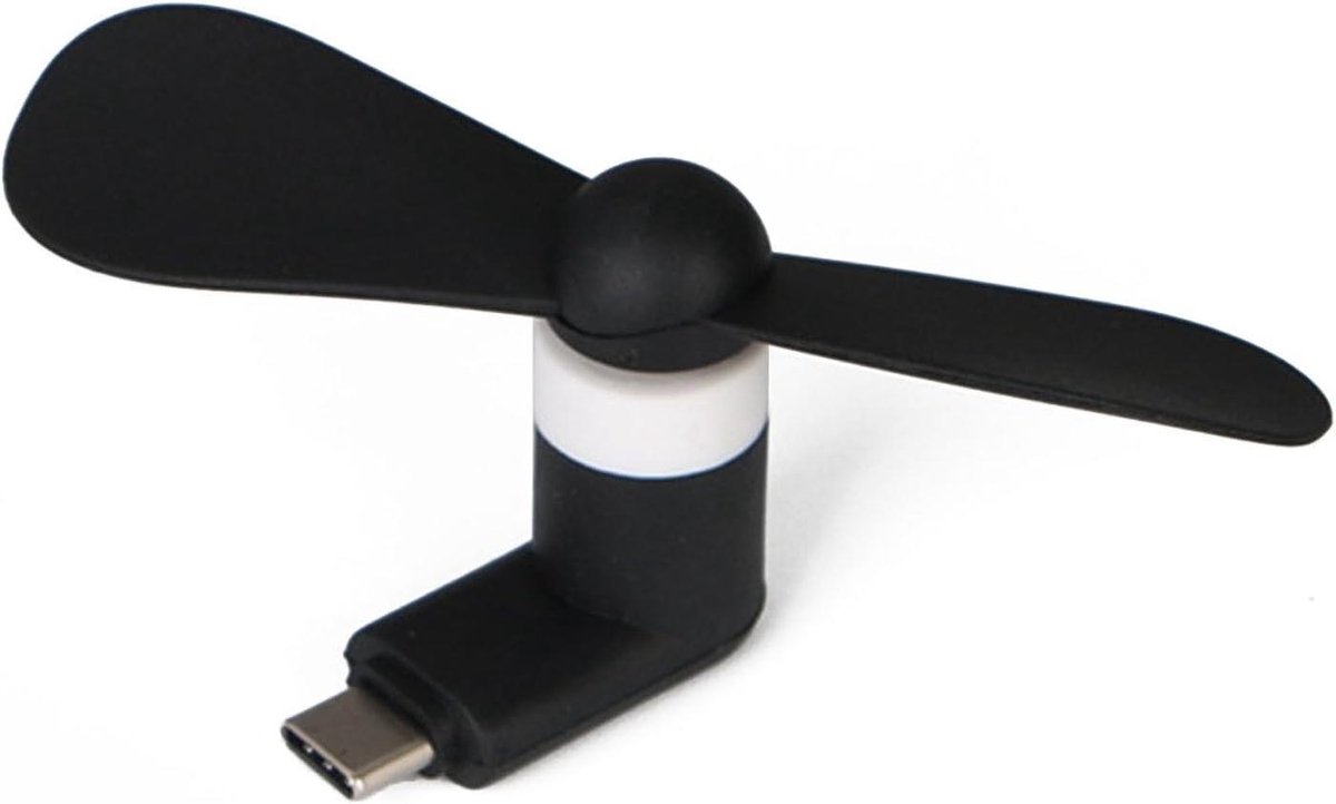 USB C Ventilator - Mini Koeler - Mobiele Koeling - Afneembare Bladen - 893 mm Lengte - Zwart