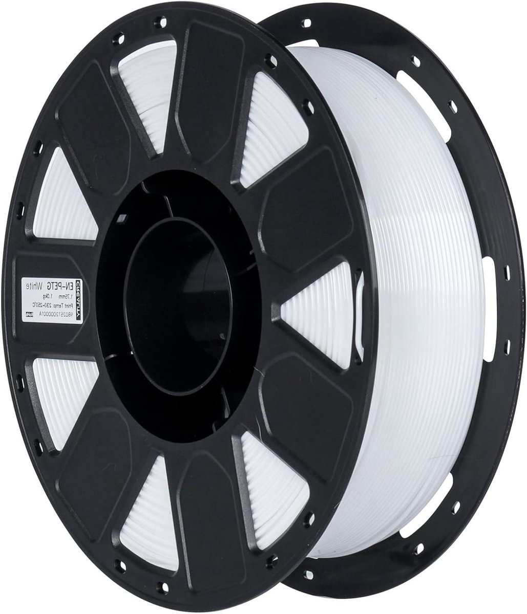 3D Printer Filament - PETG Draad - Duurzame Prints - Geurloos Vochtbestendig - 175 mm 1kg - Wit