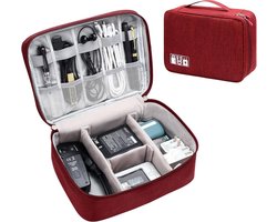 Electronics Organizer Travel Universal Cable Organizer Bag Waterproof Electronics Accessories Storage Cases for Cable, Charger, Phone, USB, SD Card, Hard Drives, Power Bank, Cords