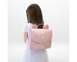 Yuko B Backpack Leony the Glittering Cat, Pink, Girls, Small, Pink, Small