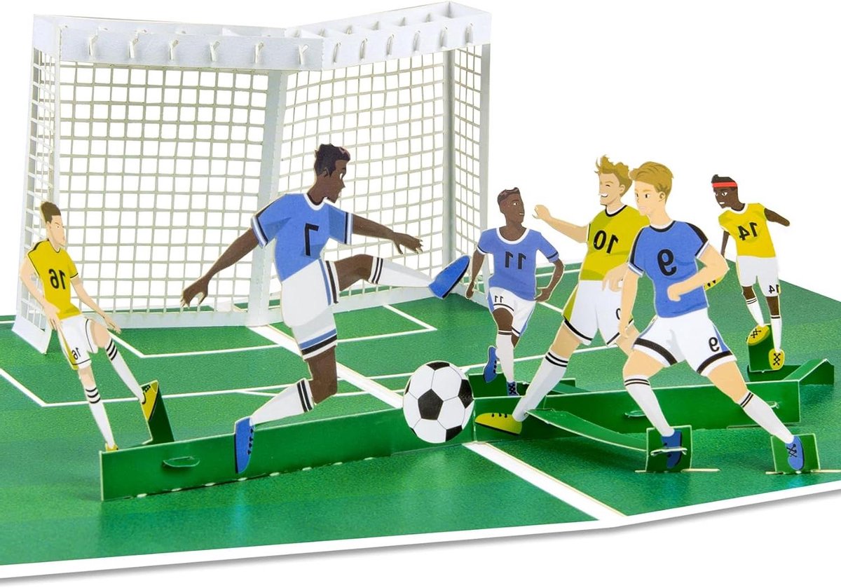 Pop-up Kaart - 3D Verjaardagskaart - Voetbal Fan - Verrassingseffect - 20 x 15 cm - Voetbal