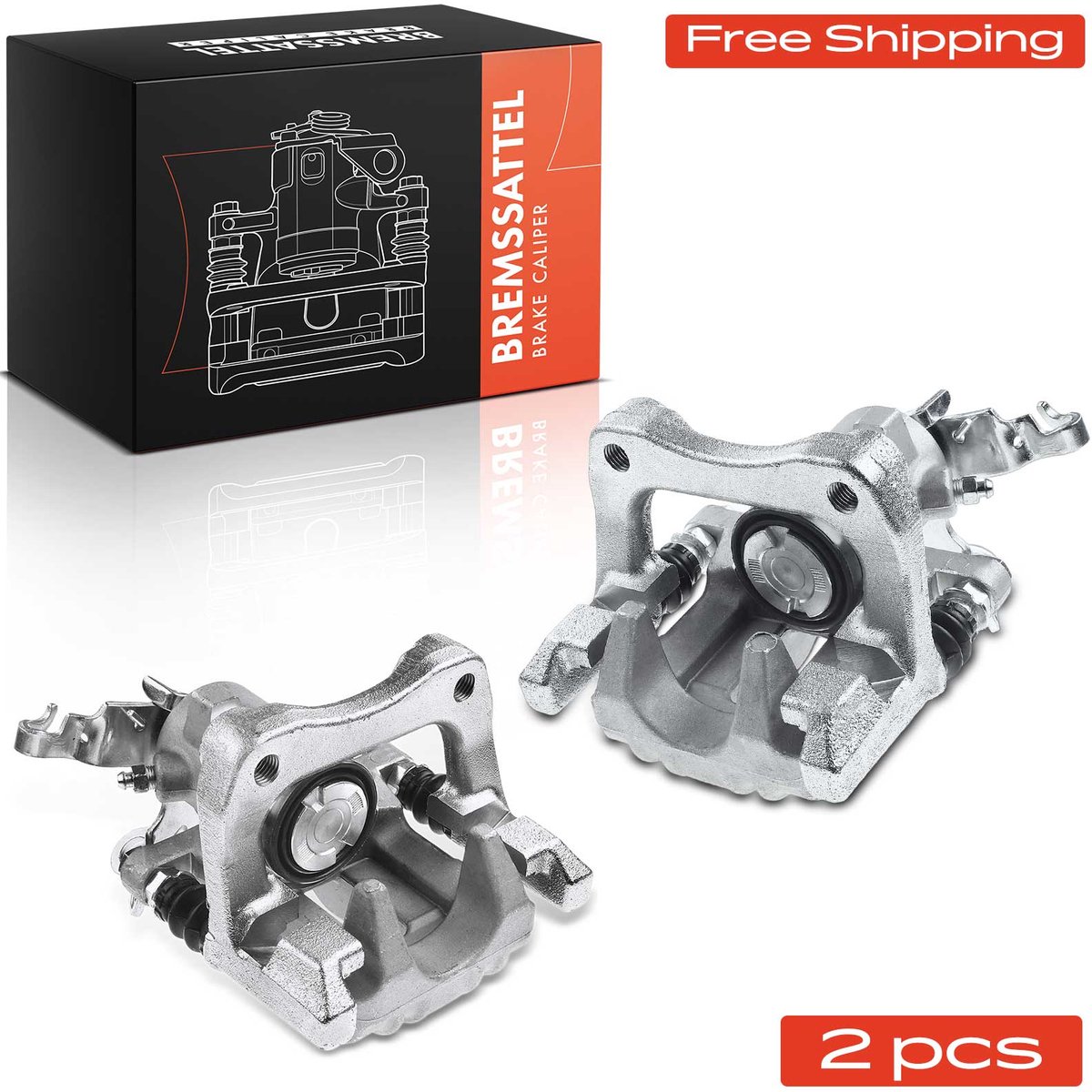 Frankberg 2x Remklauw Achter voor VW Golf V 5 1K Audi A3 8P Skoda Seat