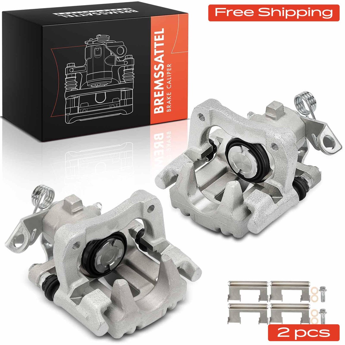 Frankberg 2x Remklauw Achteras voor VW Golf IV New Beetle Audi A3 TT