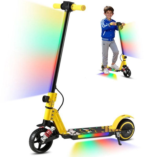 Kinder Elektrische Step 6-12 jaar 130W Opvouwbaar Met Dubbele Veerdempers LED Display Veiligheid 14 km/u