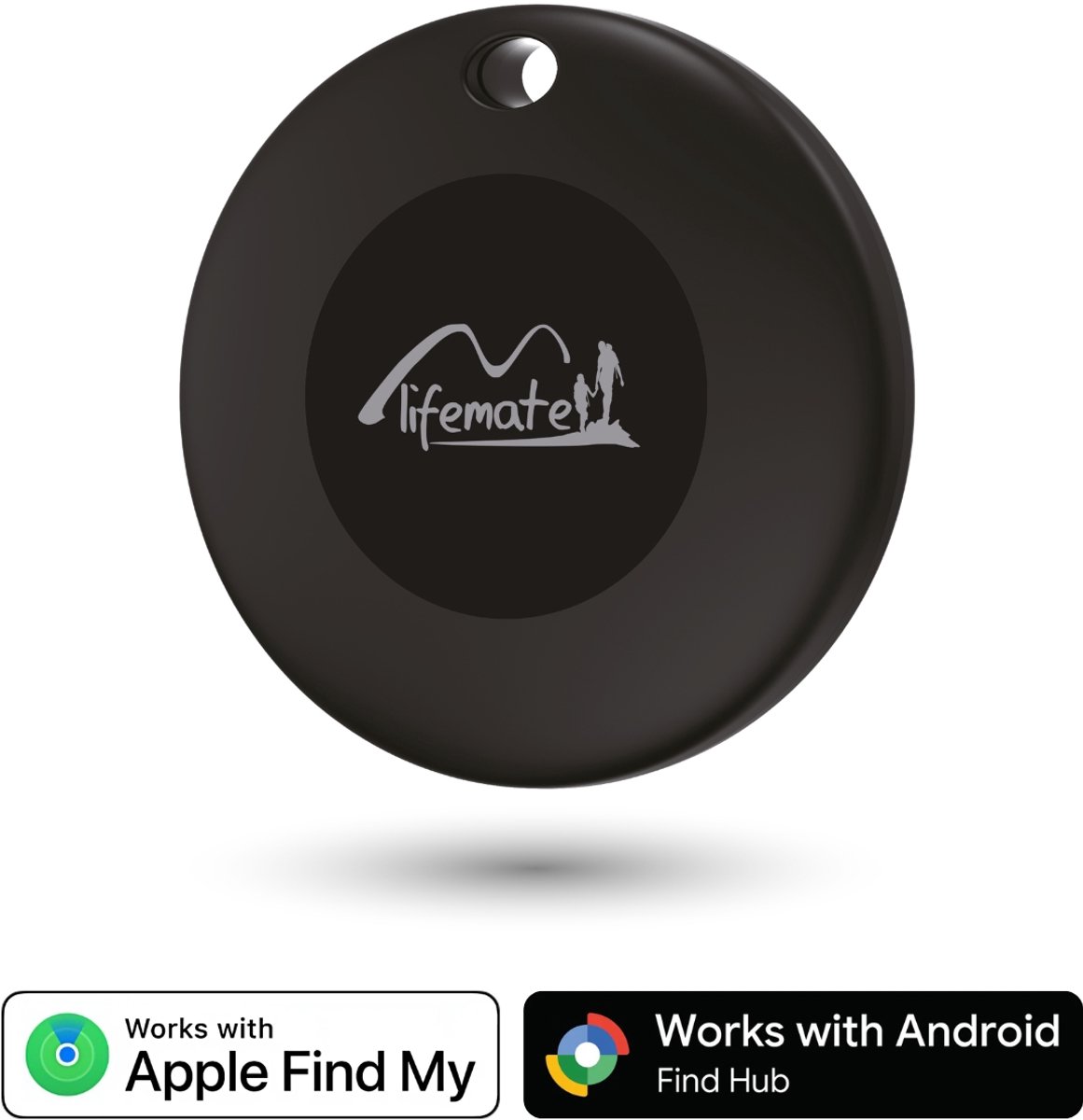 Lifemate Life Tag Duo - Compatibel met iOS Zoek mijn of Android / Google Vind Plek - Android Bluetooth Tracker - Apple Bluetooth Tracker - 100 dB - Tracker Apple iPhone & Android - 1 Pack