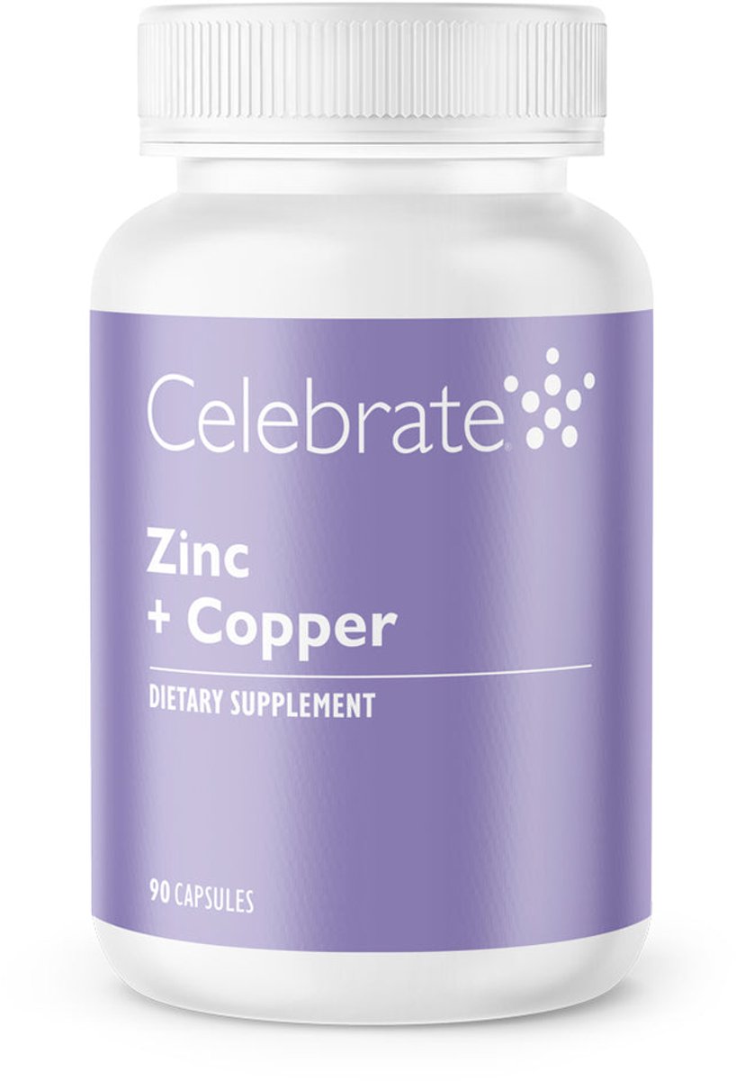 Celebrate Vitamins zink + koper – 25 mg zink + 2 mg koper - 90 capsules