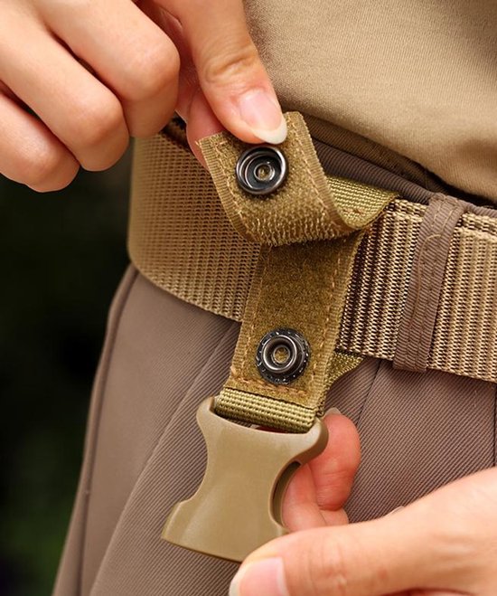 Set van 12 flessenhouders voor aan de riem, zwarte nylon flessenhouderclips, flessenhouder voor aan de tas, karabijnhaak flessenhouder set, waterfleshouder gespen, waterfleshaak voor buiten — afbeelding 5