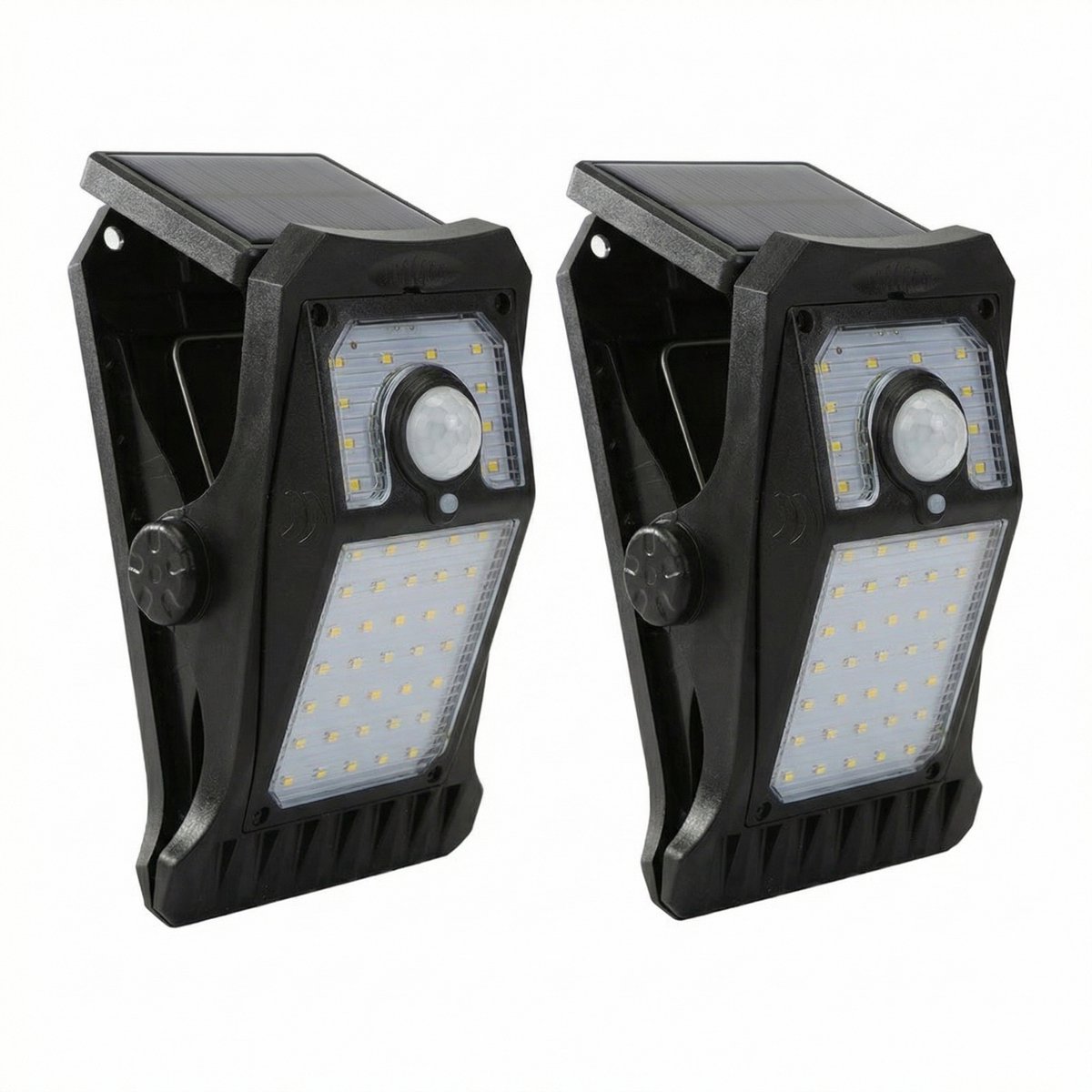ECTEATOY® Buitenlamp - Buitenlamp - Bewegingssensor - 2 Stuks - Tuinverlichting Zonne-energie & USB - IP65 weerbestendig - Zwart- LED