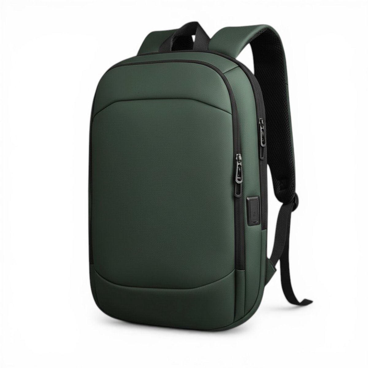 Laptop Rugzak 17.3 inch - Uitbreidbaar 8-18 cm - Waterafstotend - USB Oplaadpoort - Groen